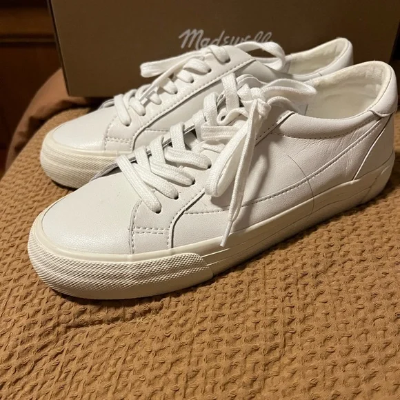 Madewell White Leather Sneakers - Picture 2 of 4